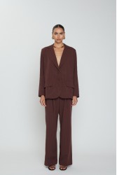 MIX AND MATCH Lucia Blazer Bordeaux Μπορντώ Σακάκι με Στρας